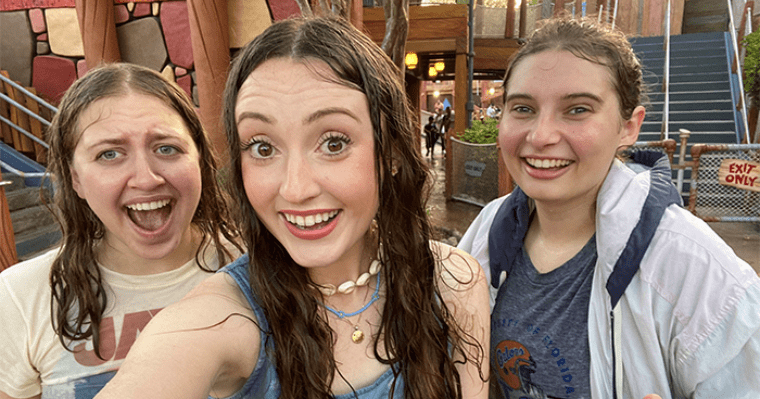 Getting drenched at Islands of Adventure