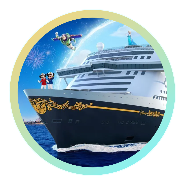 Disney Adventure Cruise Ship departing from Singapore